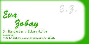 eva zobay business card